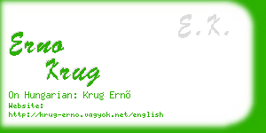 erno krug business card