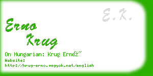 erno krug business card